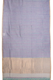 Blue Handloom Chanderi Silk Cotton Saree 