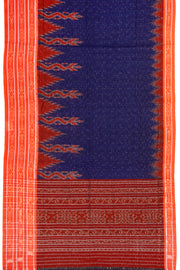 Blue Sambalpur Odisha Ikat Cotton Saree Without Blouse 10071246
