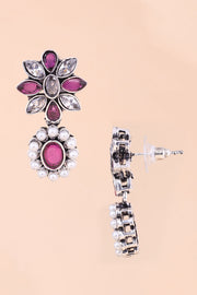 Oxidised Floral Earring 