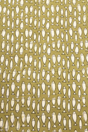 Green Bagru Printed Cotton Salwar Suit Material