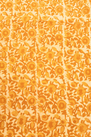 Orange Dabu Printed Cotton Salwar Suit Material