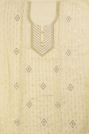 Sage Green Sequin Embroidered Silk 3-Piece Salwar Suit Material 10071613