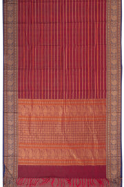 Maroon Handloom Kanchi Cotton Saree