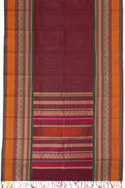 Maroon Handloom Kanchi Cotton Saree