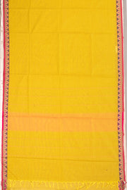Yellow Handloom Kanchi Cotton Saree