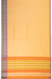 Orange Handloom Kanchi Cotton Saree 