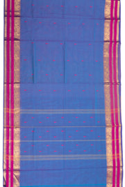 Blue Handloom Kanchi Cotton Saree