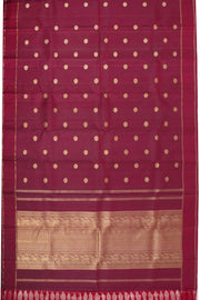 Maroon Handloom Kanjivaram Silk Saree 
