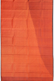 Brown Handloom Rising Border Kanjivaram Silk Saree