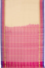 Cream Light Weight Pure Silk Kanjivaram Saree 10071955