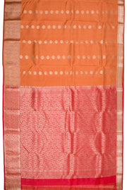 Orange Kanjivaram Blended Silk Saree