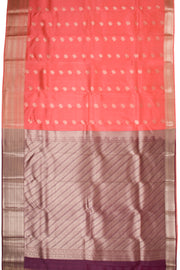 Peach Kanjivaram Blended Silk Saree