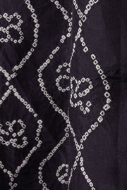 Black Bandhani Mulberry Silk Dupatta 10072126