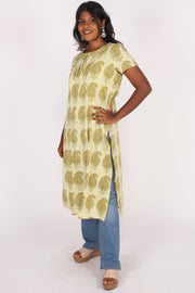 Green Handblock Vanaspathi Printed Cotton Kurta