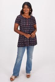 Brown Coffee Jahota Hand Block Cotton Kurti 10072358