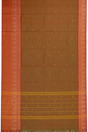 Brown Handloom Chettinad Cotton Saree 10072590