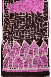 Bubblegum Pink Batik Mulberry Silk Saree 10072740