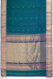 Green Handloom Maheshwari Saree 10073132