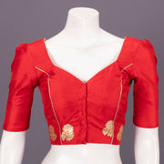 Radical Red Banarasi Katan Silk Blouse 10073413
