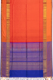 Orange Handloom Kanchi Silk Cotton Saree 10073572