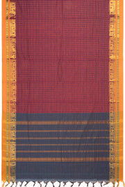 Arakku Brown Thousand Buttas Chettinad Cotton Saree 10073615