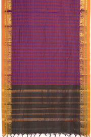 Purple Thousand Buttas Chettinad Cotton Saree 10073619