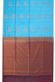 Blue Jute Weave Kanjivaram Vegan Silk Saree 10074642