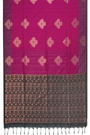 Magenta Jute Weave Kanjivaram Vegan Silk Saree 10074649