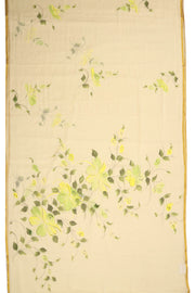 Yellow Hand Painted Chiffon Saree 10074701
