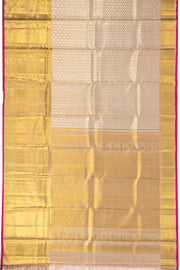 Cashmere Beige Monotone Bridal Kanjivaram Tissue Silk Saree 10074748
