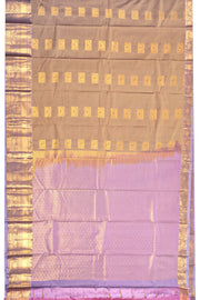 Brown Kanjivaram Vegan Silk Saree with Contrast Pallu 10074876
