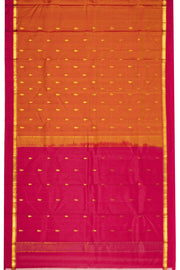 Orange Kanjivaram Pure Silk Saree with Contrast Pallu 10074886