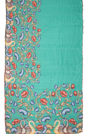 Green Printed Kalamkari Semi Tussar Silk Saree 10074913