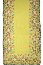 Green Printed Kalamkari Semi Tussar Silk Saree 10074915