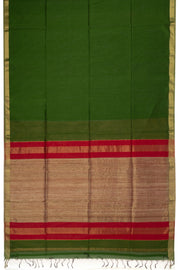 Green Maheshwari Silk Cotton Saree 10075240