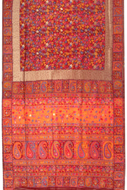 Red Handloom Kashmir Kani Silk Saree 10075400