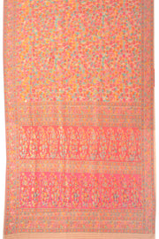 Pink Handloom Kashmir Kani Silk Saree 10075401