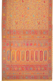 Cream Handloom Kashmir Kani Silk Saree 10075403