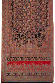 Black Handloom Kashmir Kani Silk Saree 10075405