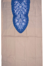 Blue Bandhani Mukaish Embroidery 3 Piece Salwar Suit Material 10075471