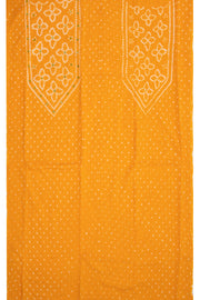 Yellow Bandhani Mirror Work 3 Piece Salwar Suit Material 10075486