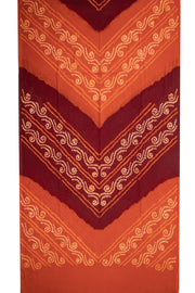 Orange Bandhani Mulmul Cotton Saree 10075494