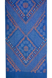 Blue Bandhani Mulmul Cotton Saree 10075495