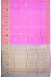 Pink Bridal Fancy Kanjivaram Pure zari saree with Paithani Pallu 10075517