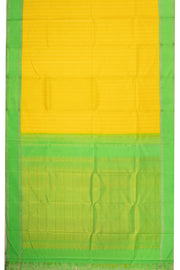 Turmeric Yellow Korvai Kanjivaram Silk Saree 10075519