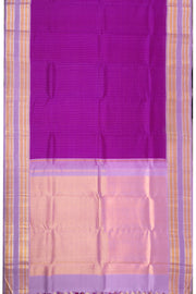 Dark Magenta Korvai Kanjivaram Silk Saree 10075521