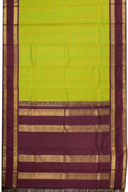 Canary Yellow Korvai Kanjivaram Silk Saree 10075529