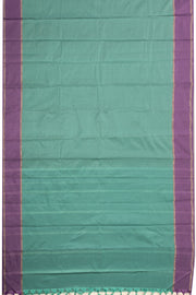 Kanjivaram Vegan Viscose Silk Saree Turkish Blue Color Block Design 10075551