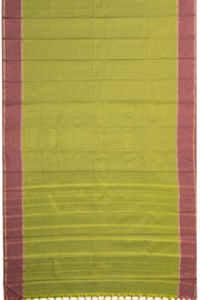 Kanjivaram Vegan Viscose Silk Saree Android Green Color Block Design 10075556