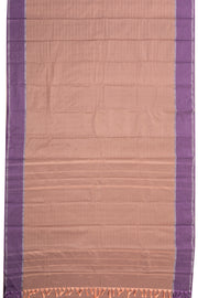 Kanjivaram Vegan Viscose Silk Saree French Beige Color Block Design 10075559